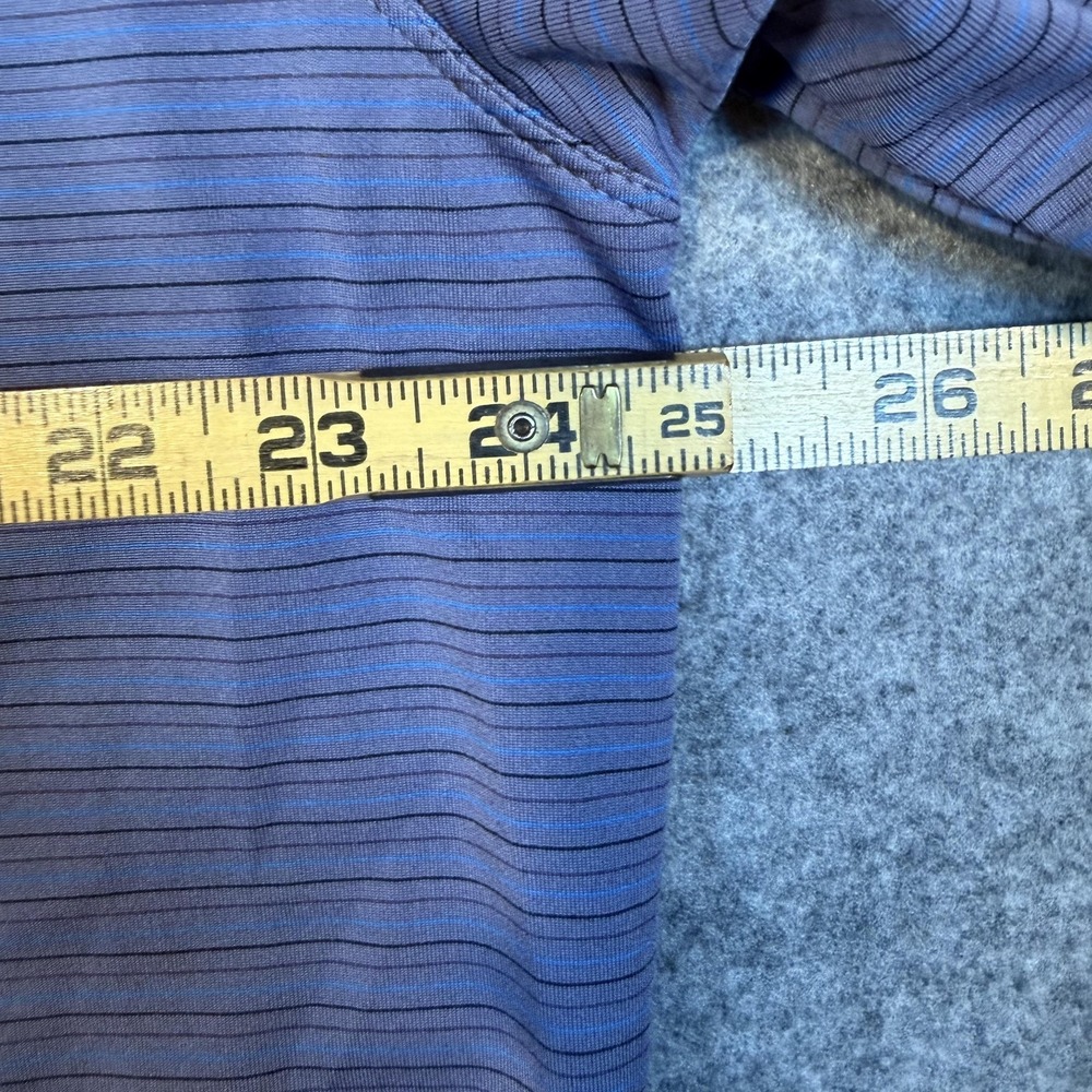 Nike Golf Polo Shirt Mens XL Purple Striped Victory Long Sleeve 267914-537 - Picture 7 of 8